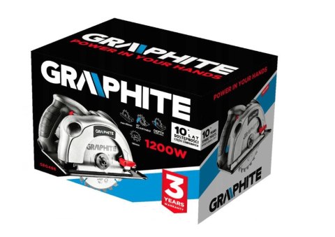 PILARKA TARCZOWA 1200W 185MM GŁĘBOKOŚĆ CIĘCIA 65MM GRAPHITE PILARKA TARCZOWA 1200W 185MM GŁĘBOKOŚĆ CIĘCIA 65MM GRAPHITE