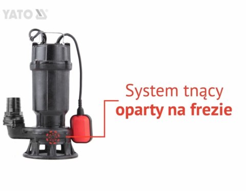POMPA DO ŚCIEKÓW 750W Z ROZDRABNIACZEM YATO POMPA DO ŚCIEKÓW 750W Z ROZDRABNIACZEM YATO