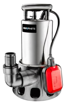 POMPA ZATAPIALNA DO WODY BRUDNEJ 650W GRAPHITE – Wydajność 11500 l/godz., Wys. Podnoszenia 7,5 m, Obudowa INOX