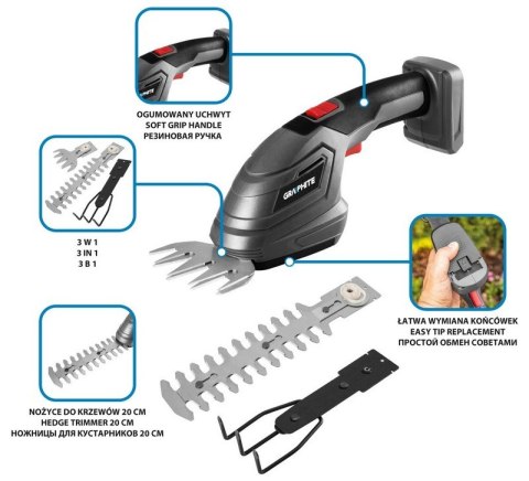 TRYMER DO TRAWY 3W1 18V BEZ AKUMULATORA GRAPHITE TRYMER DO TRAWY 3W1 18V BEZ AKUMULATORA GRAPHITE