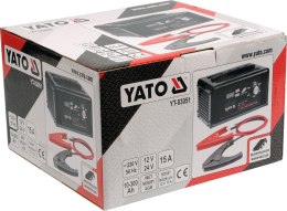 PROSTOWNIK ELEKTRONICZNY Z WSPOMAGANIEM ROZRUCHU 12/24V 15A YATO