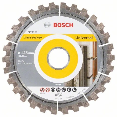 TARCZA DIAMENTOWA BEST FOR UNIVERSAL 125MM BOSCH TARCZA DIAMENTOWA BEST FOR UNIVERSAL 125MM BOSCH