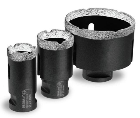 ZESTAW KORONEK DIAMENTOWYCH VACUUM BRAZED 28,35,68MM 3 SZT. DEDRA ZESTAW KORONEK DIAMENTOWYCH VACUUM BRAZED 28,35,68MM 3 SZT. DEDRA