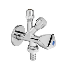 ZAWÓR KĄTOWY Z PRZEDŁUŻKĄ 3-WYJŚCIA 1/2*3/4*3/8 DIAMOND