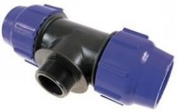 PE-TRÓJNIK ZACISK 40X5/4X40 GWINT ZEWNĘTRZNY WAVI-033650 CZ WAVIN