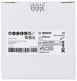 KRĄŻEK FIBROWY X-LOCK R574 GR. 24 125MM BOSCH