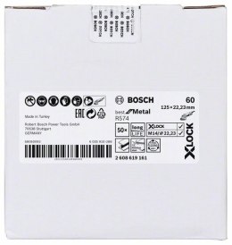 KRĄŻEK FIBROWY X-LOCK R574 GR. 60 125MM BOSCH