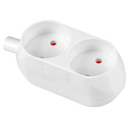 GNIAZDO PODWÓJNE 16A 250V ROZBIERALNE B/U BIAŁE VOLTEO