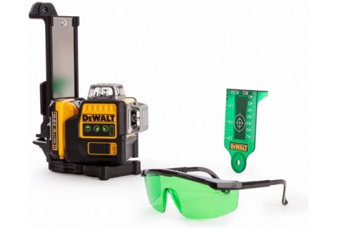 LASER LINIOWY 3-PŁASZCZYZNOWY 10,8V 2,0AH ZIELONA WIĄZKA DEWALT