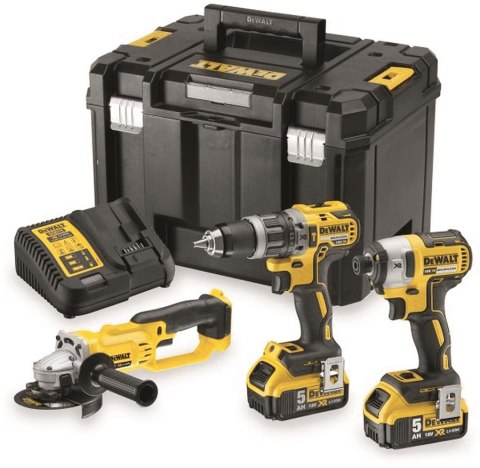 ZESTAW WIERT-WKR DCD796 + ZAKRĘT. DCF887 + SZLIFIER. DCG412 DEWALT