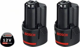 ZESTAW 2 AKUMULATORY GBA 12V 3.0Ah | BOSCH | LITOWO-JONOWE | DŁUŻSZY CZAS PRACY | KOMATYBILNOŚĆ Z NARZĘDZIAMI 10,8V I 12V