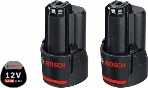 ZESTAW 2 AKUMULATORY GBA 12V 3.0Ah | BOSCH | LITOWO-JONOWE | DŁUŻSZY CZAS PRACY | KOMATYBILNOŚĆ Z NARZĘDZIAMI 10,8V I 12V ZESTAW 2 AKUMULATORY GBA 12V 3.0Ah | BOSCH | LITOWO-JONOWE | DŁUŻSZY CZAS PRACY | KOMATYBILNOŚĆ Z NARZĘDZIAMI 10,8V I 12V