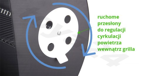 GRILL OGRODOWY Z POKRYWĄ, RUSZT 71CM. LUND GRILL OGRODOWY Z POKRYWĄ, RUSZT 71CM. LUND