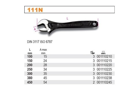 KLUCZ PŁASKI NASTAWNY ZE SKALĄ 3080MM BETA KLUCZ PŁASKI NASTAWNY ZE SKALĄ 3080MM BETA