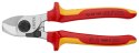 NOŻYCE DO KABLI ZE SPRĘŻYNĄ ROZWIERAJĄCĄ IZOLOWANE 165MM KNIPEX