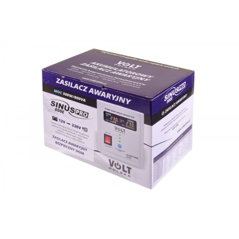 ZASILACZ AWARYJNY SINUS PRO 800 E 12/230V (500/800W) VOLT POLSKA ZASILACZ AWARYJNY SINUS PRO 800 E 12/230V (500/800W) VOLT POLSKA