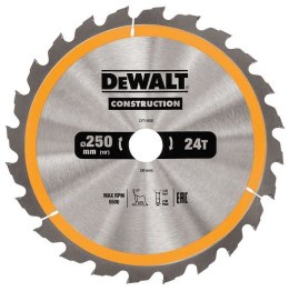 PIŁA TARCZOWA DO DREWNA 250/30MM, 24 ZĘBY DEWALT