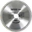 TARCZA WIDIOWA DO ALUMINIUM 210*30MM 72 ZĘBY YATO
