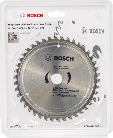 TARCZA PILARSKA ECO ALU 160*2.0/1.4*20 42T BOSCH