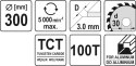 TARCZA WIDIOWA DO ALUMINIUM 300*30MM 100 ZĘBÓW YATO
