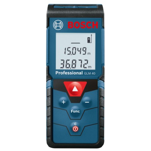 DALMIERZ LASEROWY BOSCH GLM 40 | 40M | PAMIĘĆ 10 POMIARÓW | IP54 | KOMPAKTOWY