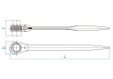 DWUSTRONNY KLUCZ NASADKOWY Z GRZECHOTKĄ 30*32MM, DŁ. 402MM KING TONY