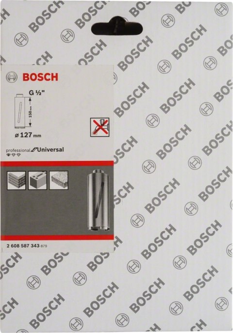 KORONA DIAMENTOWA 1/2 BSP 127MM 150MM BOSCH KORONA DIAMENTOWA 1/2 BSP 127MM 150MM BOSCH