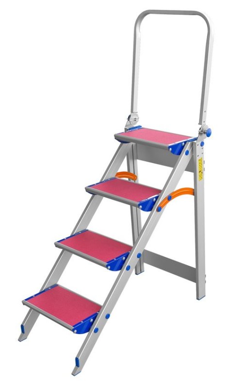 SCHODKI SKŁADANE 93CM 4 STOPNIE + PORĘCZ DRABEX SCHODKI SKŁADANE 93CM 4 STOPNIE + PORĘCZ DRABEX