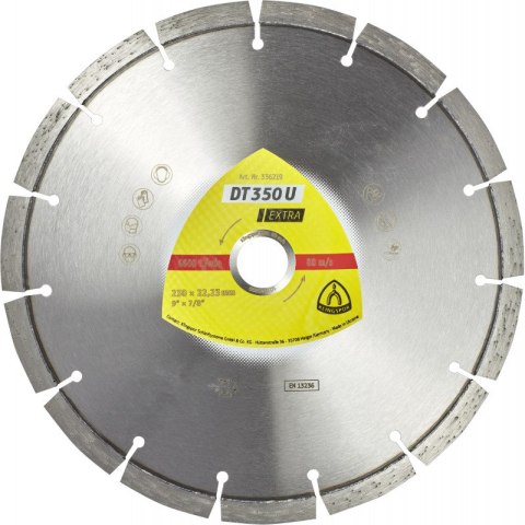 TARCZA DIAMENTOWA SEGMENTOWA DT350U 350MM 336224 KLINGSPOR TARCZA DIAMENTOWA SEGMENTOWA DT350U 350MM 336224 KLINGSPOR