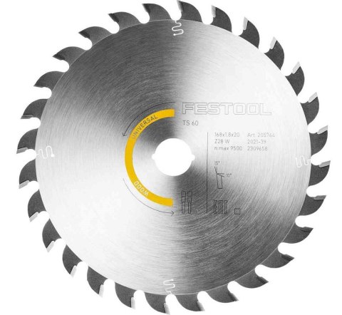 TARCZA PILARSKA WOOD UNIWERSAL HW 168*20 W28 FESTOOL