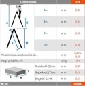 DRABINA ALUMINIOWA DWUSTRONNA DOPPLO 2*4 SZCZEBLE KRAUSE
