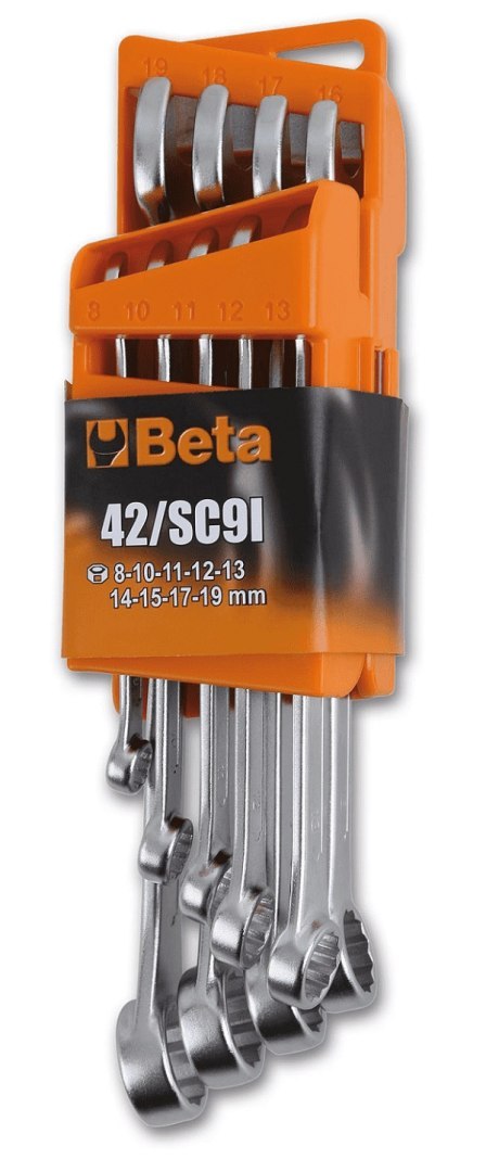KOMPLET 9 KLUCZY PŁASKO-OCZKOWYCH W UCHWYCIE BETA KOMPLET 9 KLUCZY PŁASKO-OCZKOWYCH W UCHWYCIE BETA
