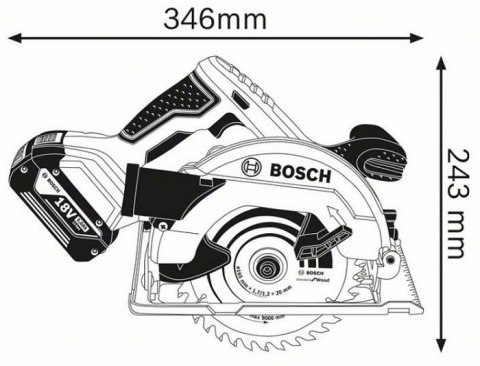 PILARKA TARCZOWA GKS 18 V-57 0*AH BOSCH PILARKA TARCZOWA GKS 18 V-57 0*AH BOSCH
