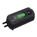 Prostownik samochodowy 12V 2A/8A z wyświetlaczem LCD, automatyczny, zabezpieczenia