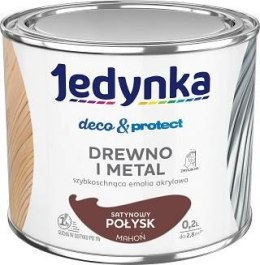 JEDYNKA DECO&PROTECT DREWNO I METAL SATYNA MAHOŃ 0,2L JEDYNKA