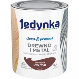 JEDYNKA DECO&PROTECT DREWNO I METAL SATYNA MAHOŃ 0,7L JEDYNKA