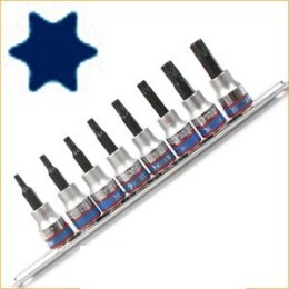 KPL.NASADEK TORX 3/8'' 8CZ., T15-T50, SZYNA KING TONY