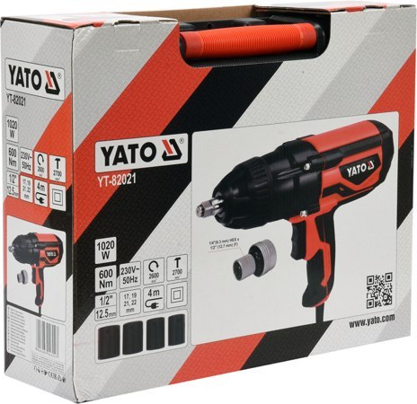 ELEKTRYCZNY KLUCZ UDAROWY 1/2'' 600NM YATO ELEKTRYCZNY KLUCZ UDAROWY 1/2'' 600NM YATO