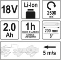 OKRZESYWARKA NA WYSIĘGNIKU 18V 2.0-2.8M 2AH YATO