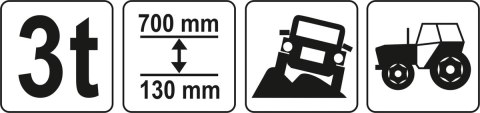 PODNOŚNIK FARMERSKI 3T 33'' YATO PODNOŚNIK FARMERSKI 3T 33'' YATO