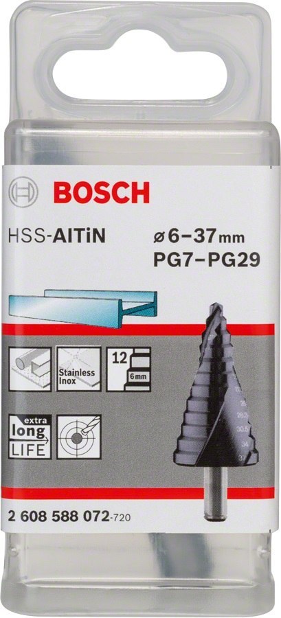 WIERTŁO STOPNIOWE HSS-ALTIN 6-37MM BOSCH WIERTŁO STOPNIOWE HSS-ALTIN 6-37MM BOSCH
