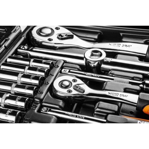ZESTAW KLUCZY NASADOWYCH 1/4'',1/2'' 111 CZĘŚCI CRV NEO ZESTAW KLUCZY NASADOWYCH 1/4'',1/2'' 111 CZĘŚCI CRV NEO