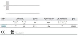 OPASKA KABLOWA Z TABLICZKĄ OPISOWĄ POPRZECZNĄ 100*2.5MM BETA
