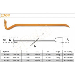 DŹWIGNIA CIESIELSKA 600MM BETA
