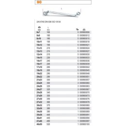 KLUCZ OCZKOWY ODGIĘTY DWUSTRONNY 17*19MM BETA