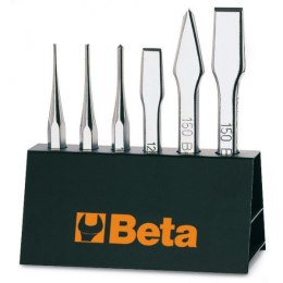 ZESTAW ŚLUSARSKI WYBIJAK+PUNKTAK+PRZECINAKI W STOJAKU 6SZT. BETA
