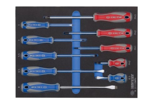 ZESTAW WKRĘTAKÓW 10CZ. KRZYŻAK+PŁASKIE WKŁAD DO WÓZKA KING TONY