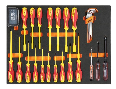 ZESTAW 60 NARZĘDZI W MIĘKKIM WKŁADZIE PROFILOWANYM BETA