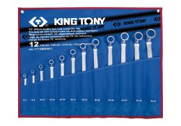 ZESTAW KLUCZY OCZKOWYCH ODGIĘTYCH 6-32MM 12CZ. KING TONY