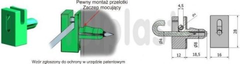 PRZELOTKA DRUTU MOCOWANA NA BOLEC PD/B ZIELONA PRZELOTKA DRUTU MOCOWANA NA BOLEC PD/B ZIELONA